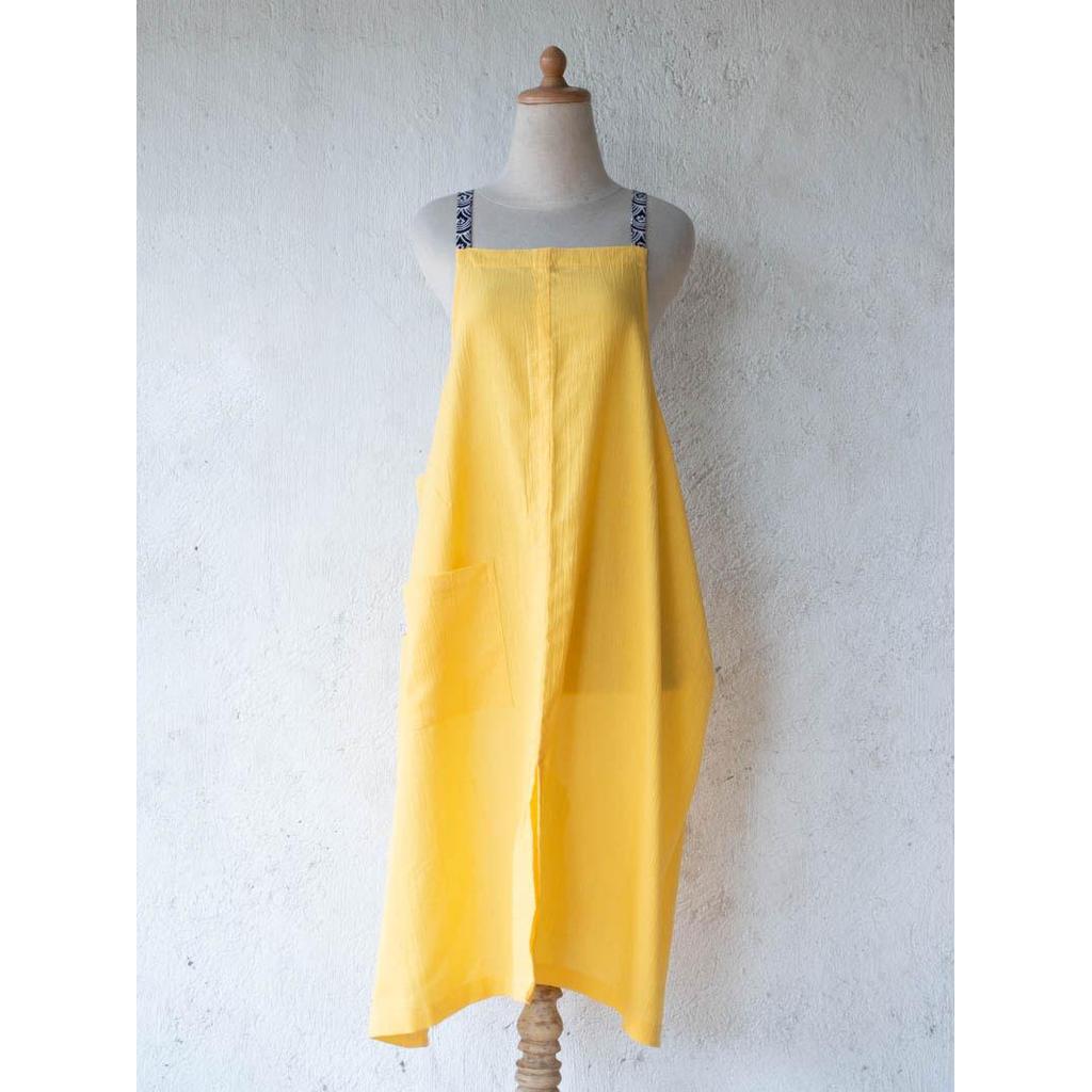 Linen apron masak (Yellow) — foto 2