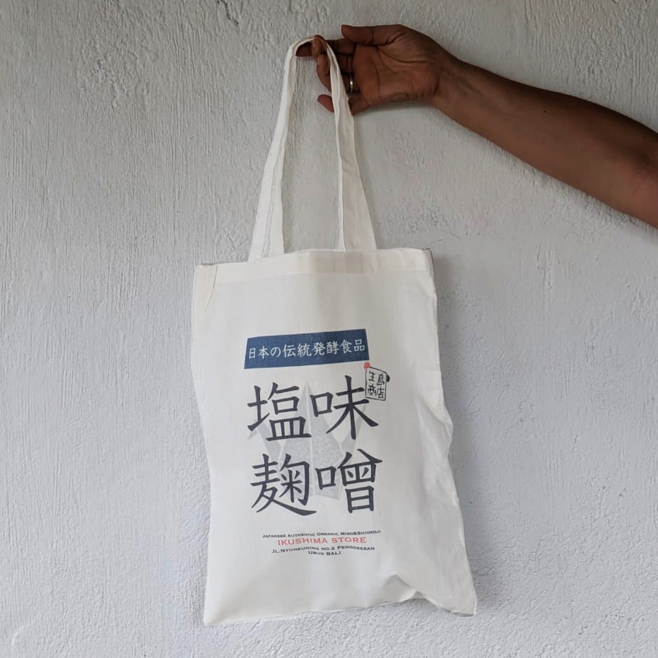 Tote Bag Kanji Jepang “Miso & Shiokoji” | Ikushima Store — foto 2