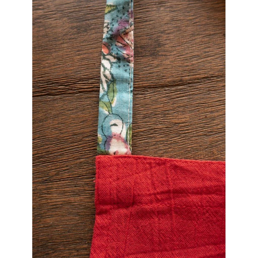 Linen apron masak (Red) — foto 2