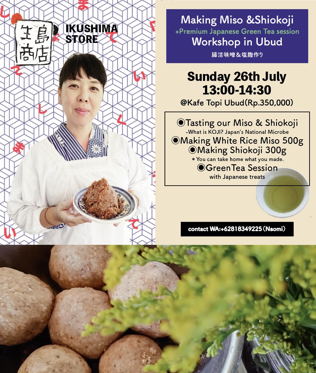 Making Miso & Shiokoji Workshop in Ubud 26-Jul-2026